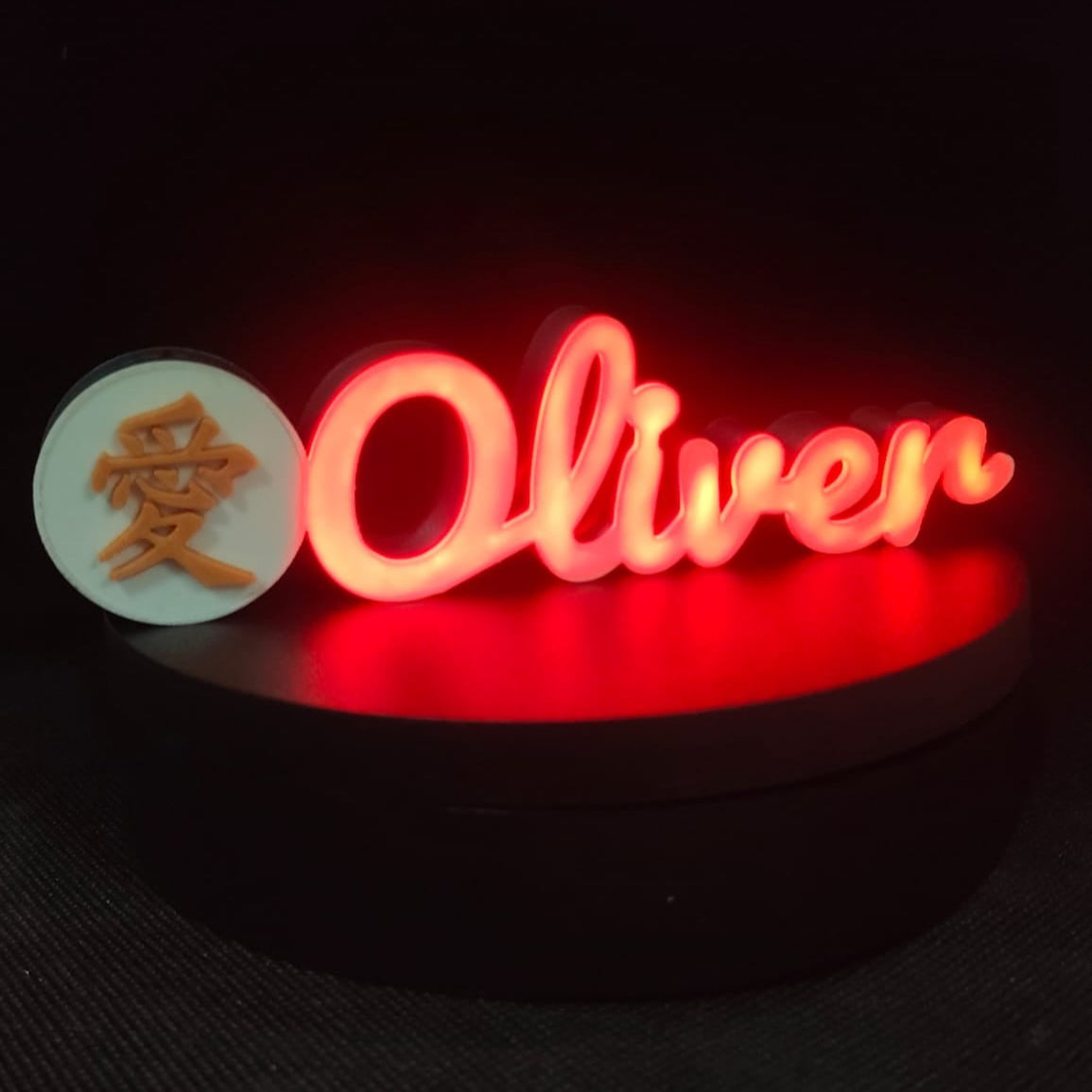 Lámpara LED 3D con nombre e imagen personalizada