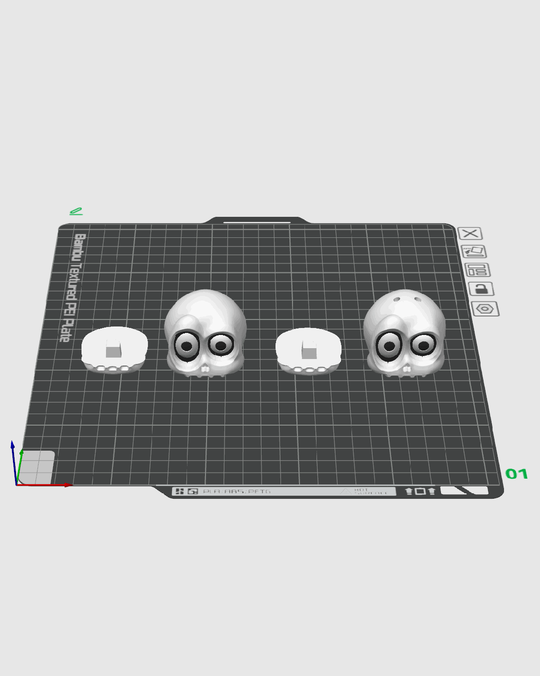Calavera Parpadeante Fidget impresa en 3D para Halloween