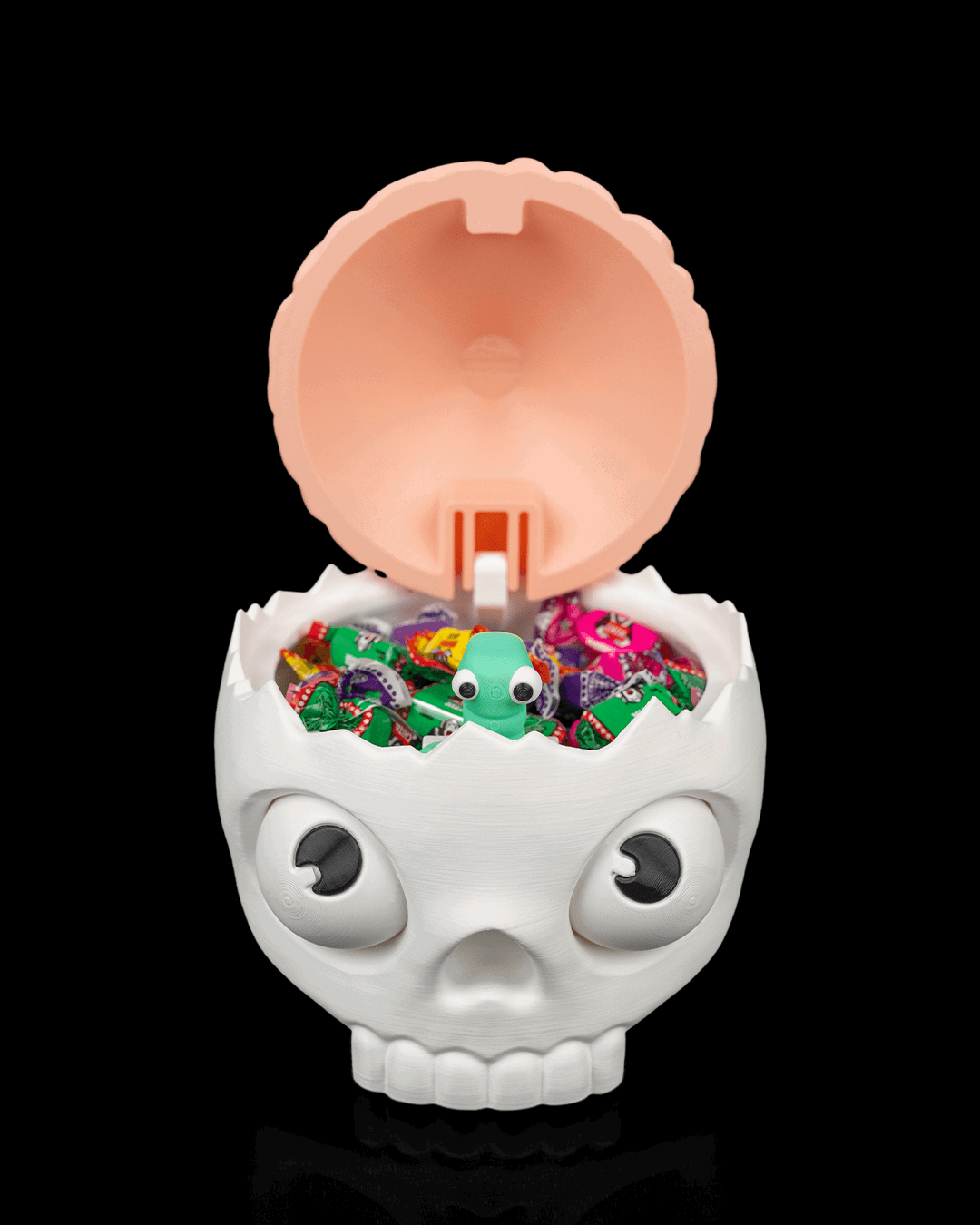 Dulcero Calavera Cerebro impreso en 3D para Halloween