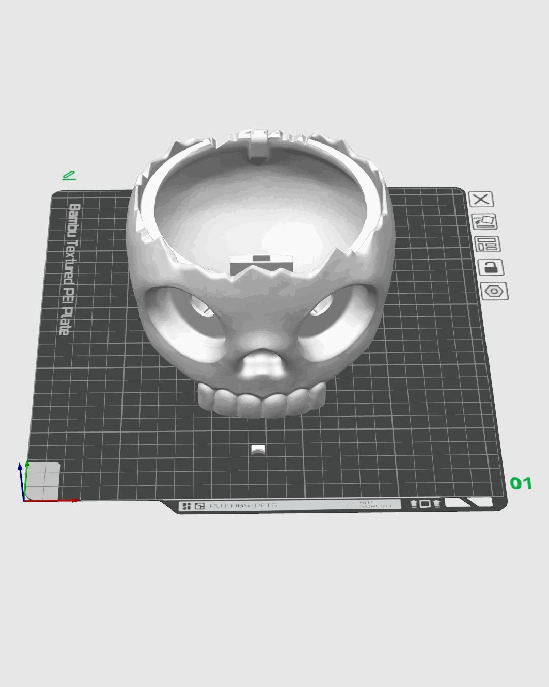 Dulcero Calavera Cerebro impreso en 3D para Halloween