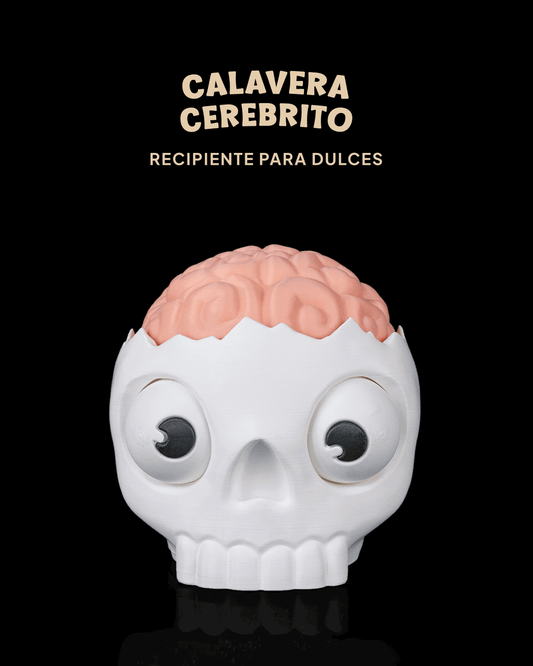 Dulcero Calavera Cerebro impreso en 3D para Halloween
