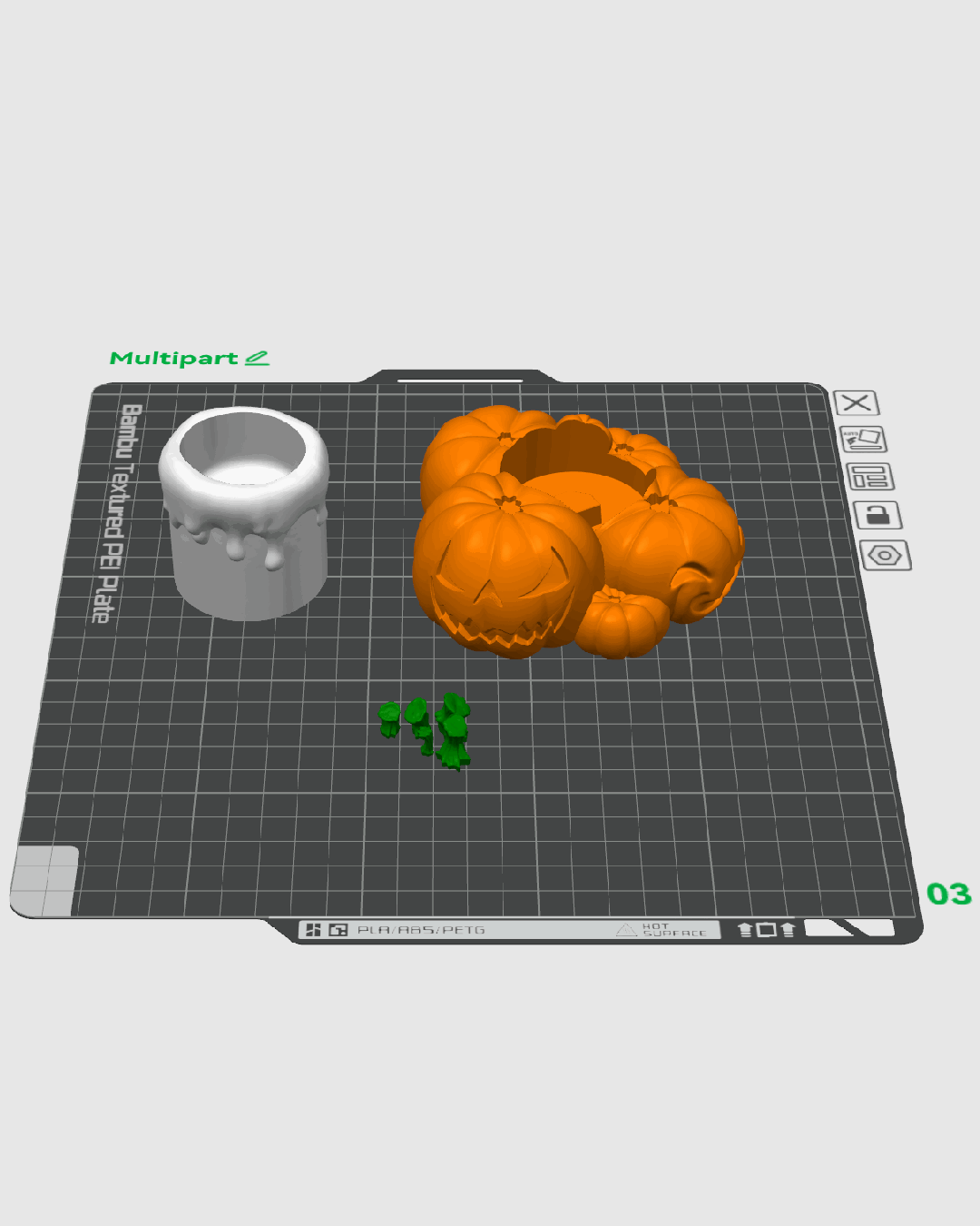 Lámpara Calabazas con Vela impresa en 3D – decoración de Halloween (10)