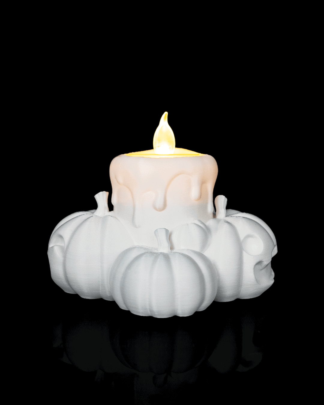 Lámpara Calabazas con Vela impresa en 3D – decoración de Halloween (7)