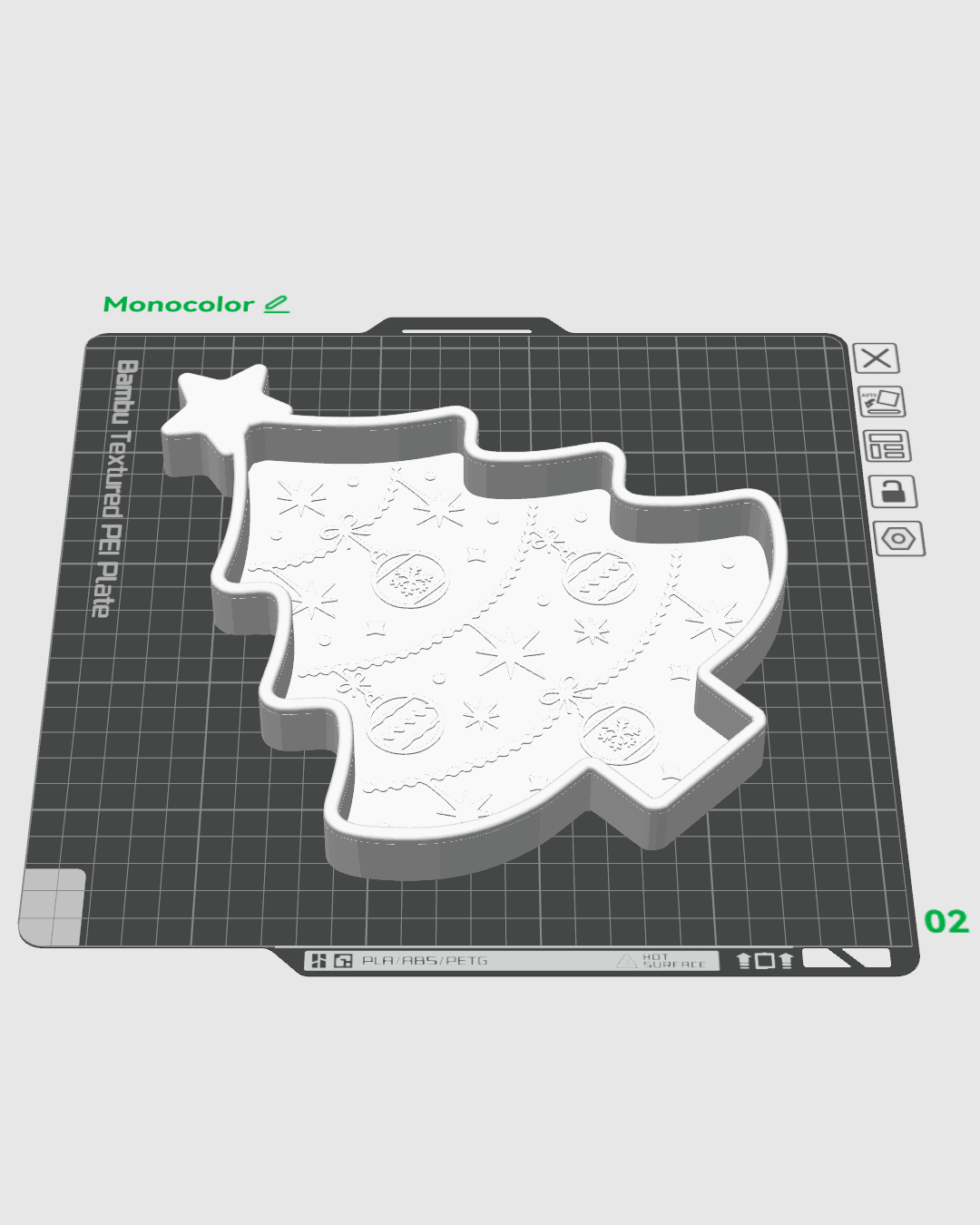 Bandeja navideña árbol impresa en 3D