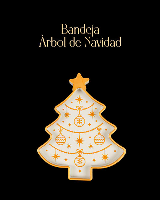 Bandeja navideña árbol impresa en 3D