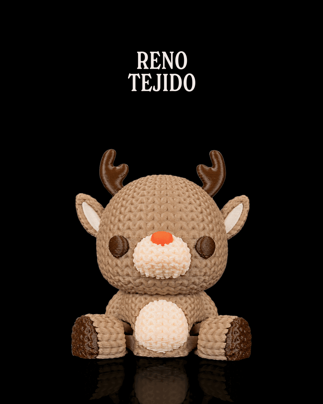 Minifigura reno navideño articulado impreso en 3D