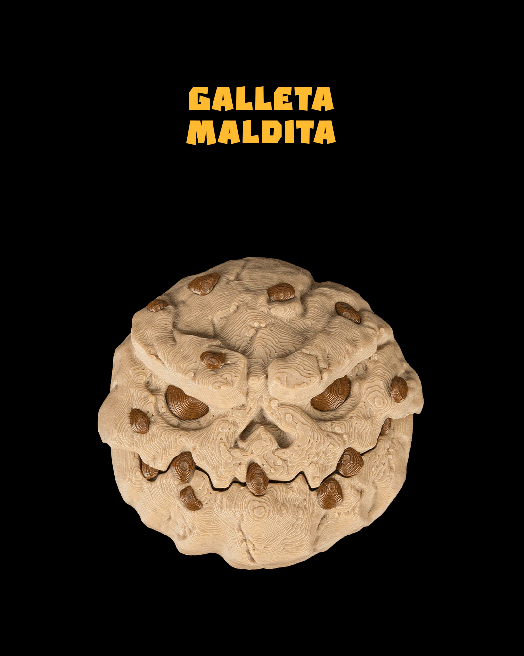 Galleta Maldita Fidget impresa en 3D para Halloween