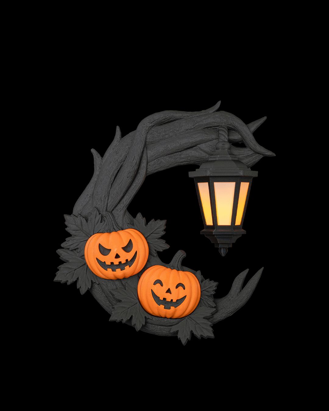 Corona Halloween Luna Siniestra impresa en 3D