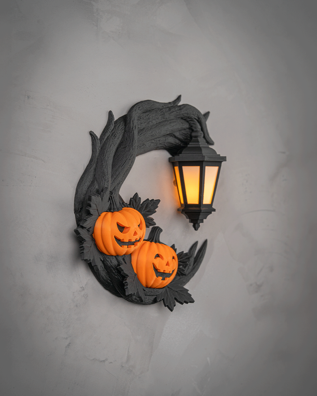 Corona Halloween Luna Siniestra impresa en 3D