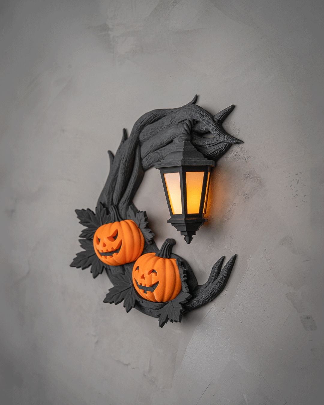 Corona Halloween Luna Siniestra impresa en 3D