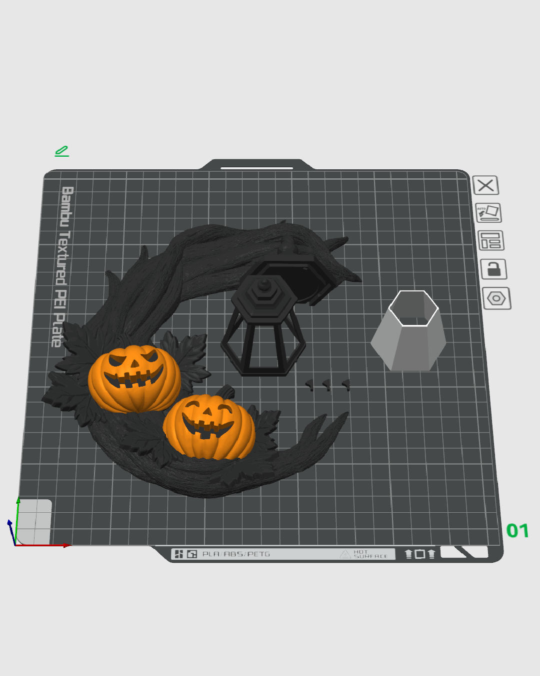 Corona Halloween Luna Siniestra impresa en 3D