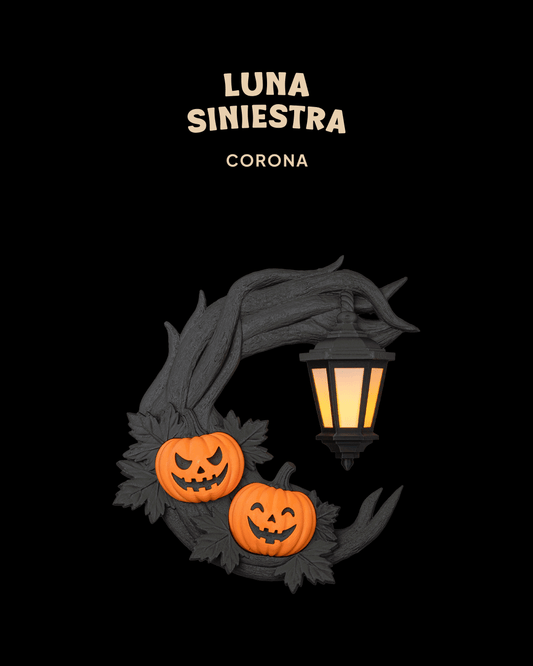 Corona Halloween Luna Siniestra impresa en 3D