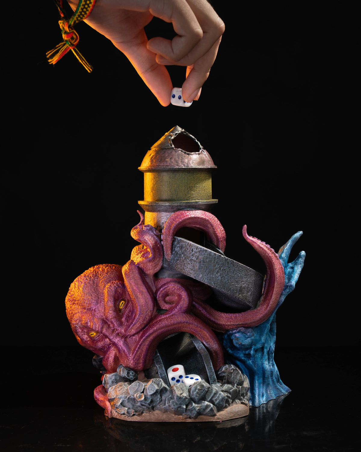 Lanzador de Dados Kraken impreso en 3D - foto 6