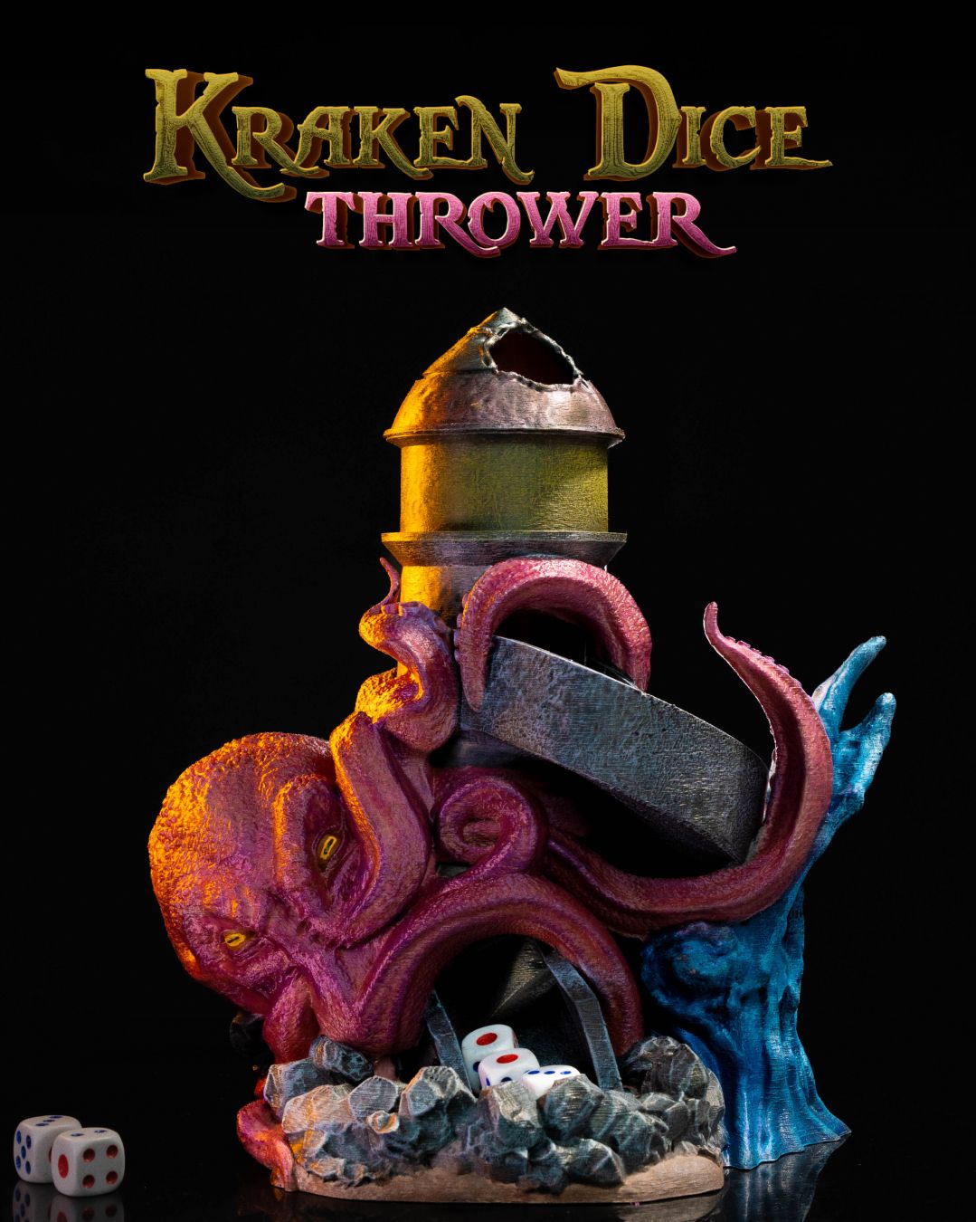 Lanzador de Dados Kraken impreso en 3D - foto 1