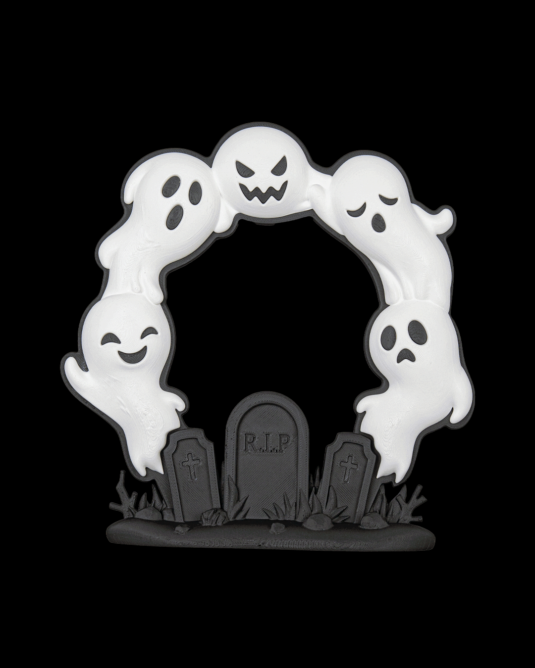 Corona Halloween Arco Fantasmal impresa en 3D