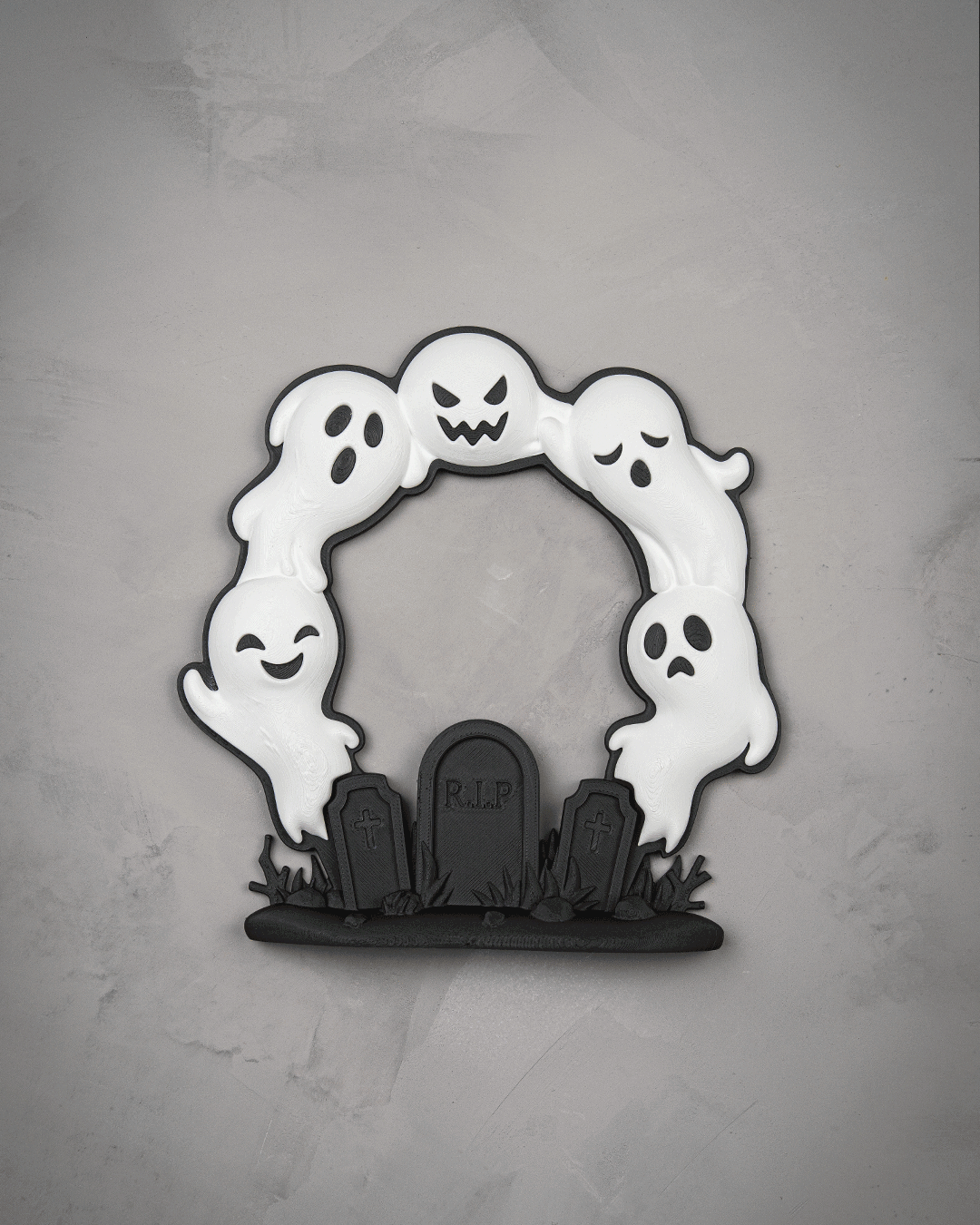 Corona Halloween Arco Fantasmal impresa en 3D