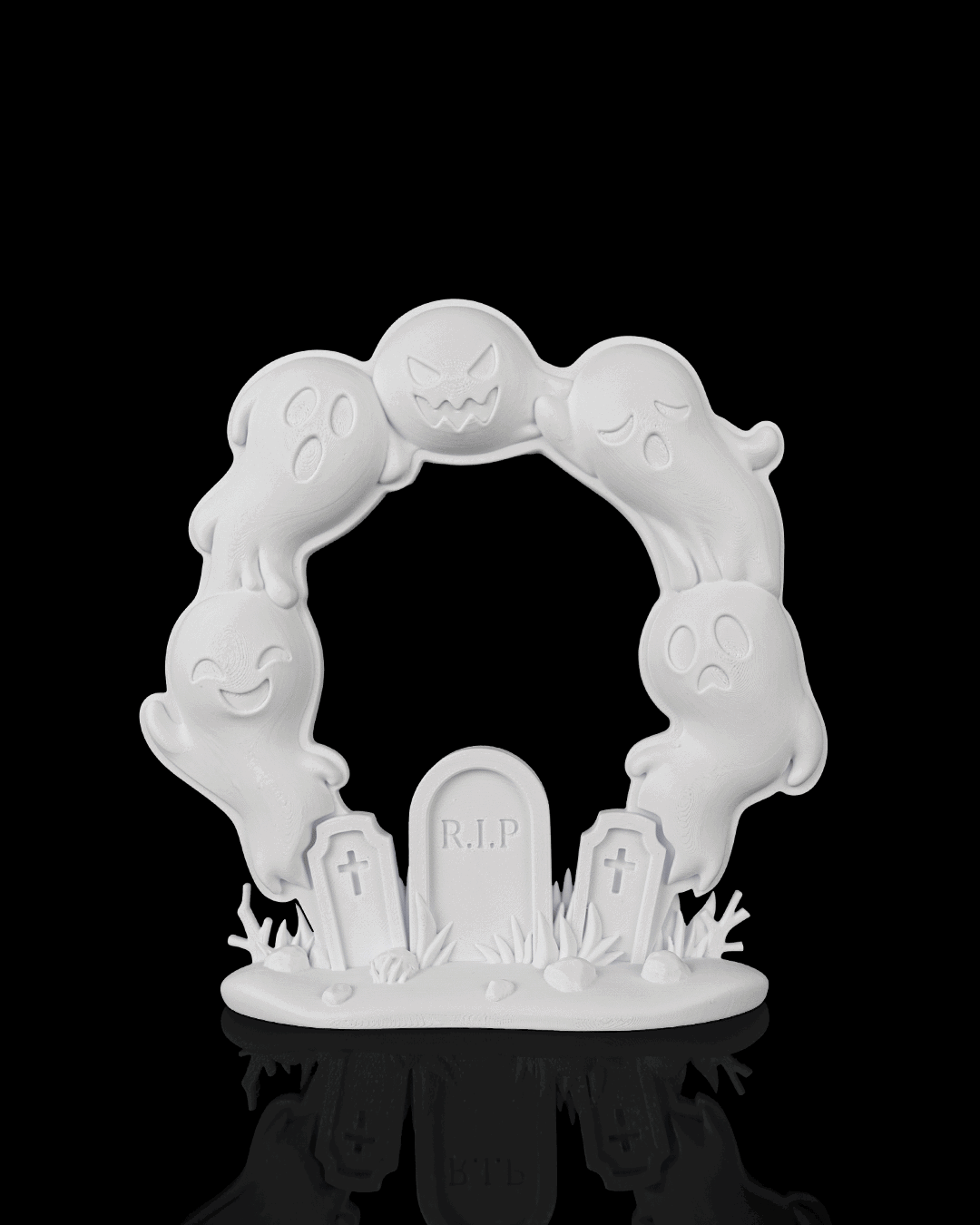 Corona Halloween Arco Fantasmal impresa en 3D