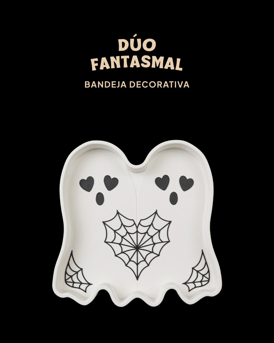 Bandeja Dúo Fantasmal impresa en 3D para Halloween