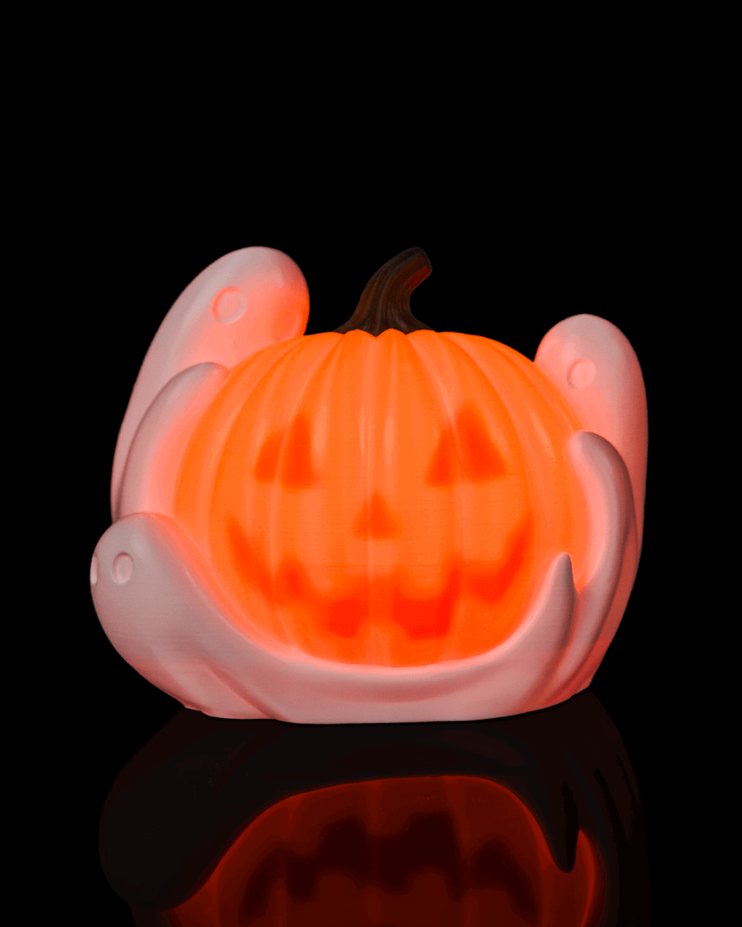 Lámpara Calabaza Fantasmal impresa en 3D para Halloween