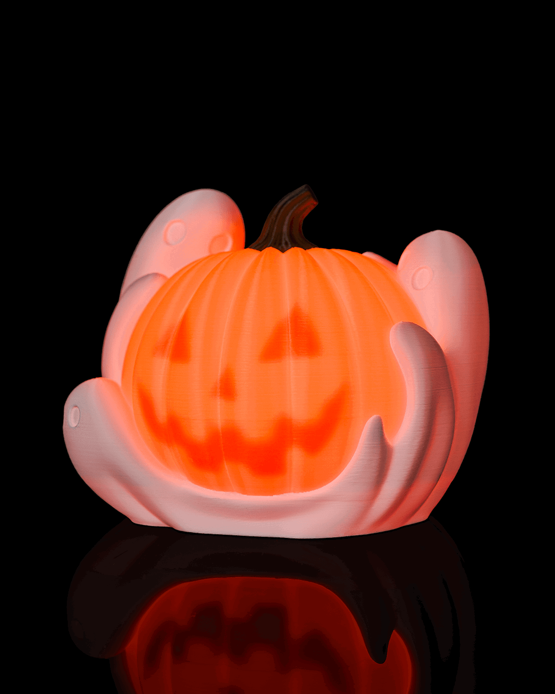 Lámpara Calabaza Fantasmal impresa en 3D para Halloween