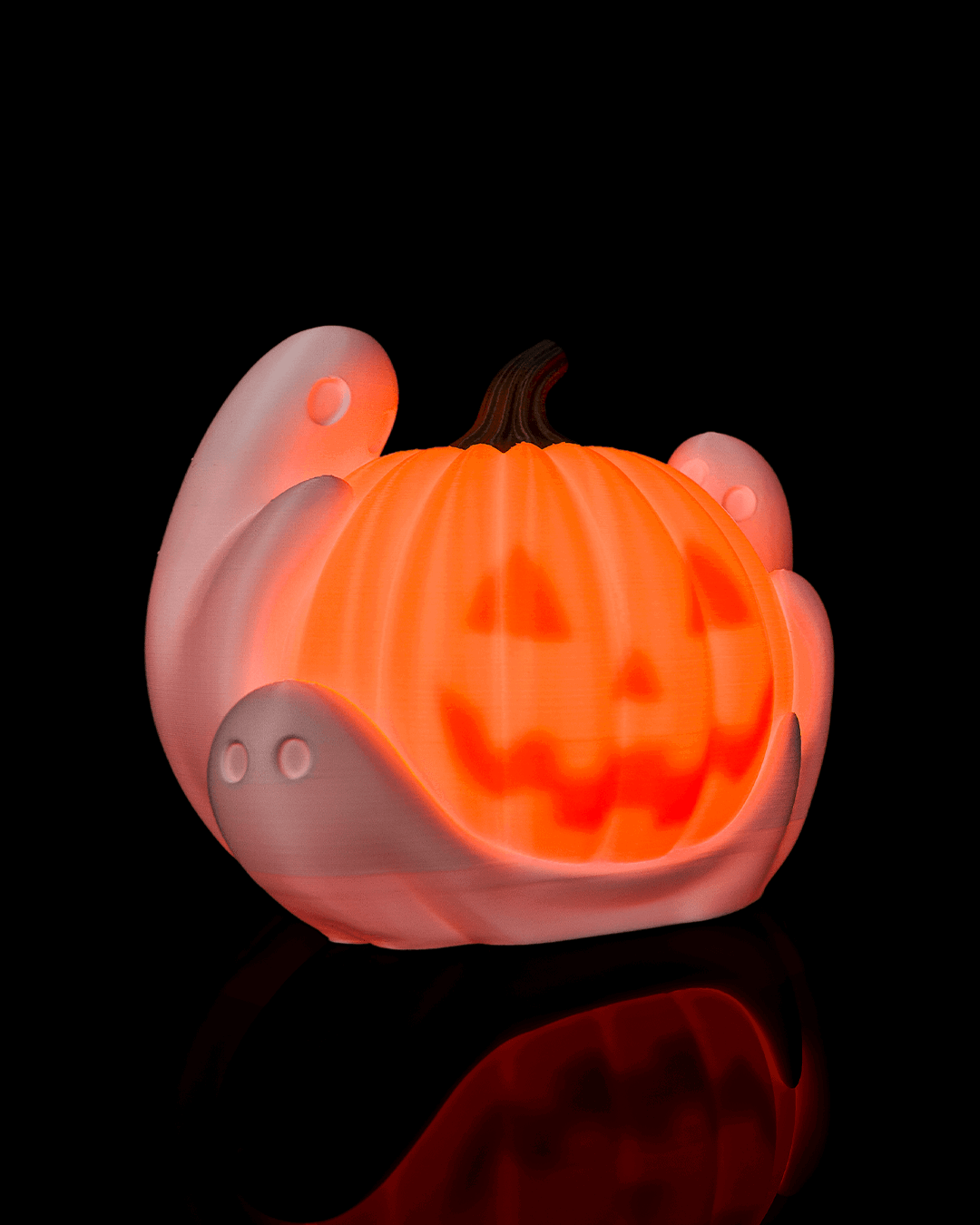 Lámpara Calabaza Fantasmal impresa en 3D para Halloween