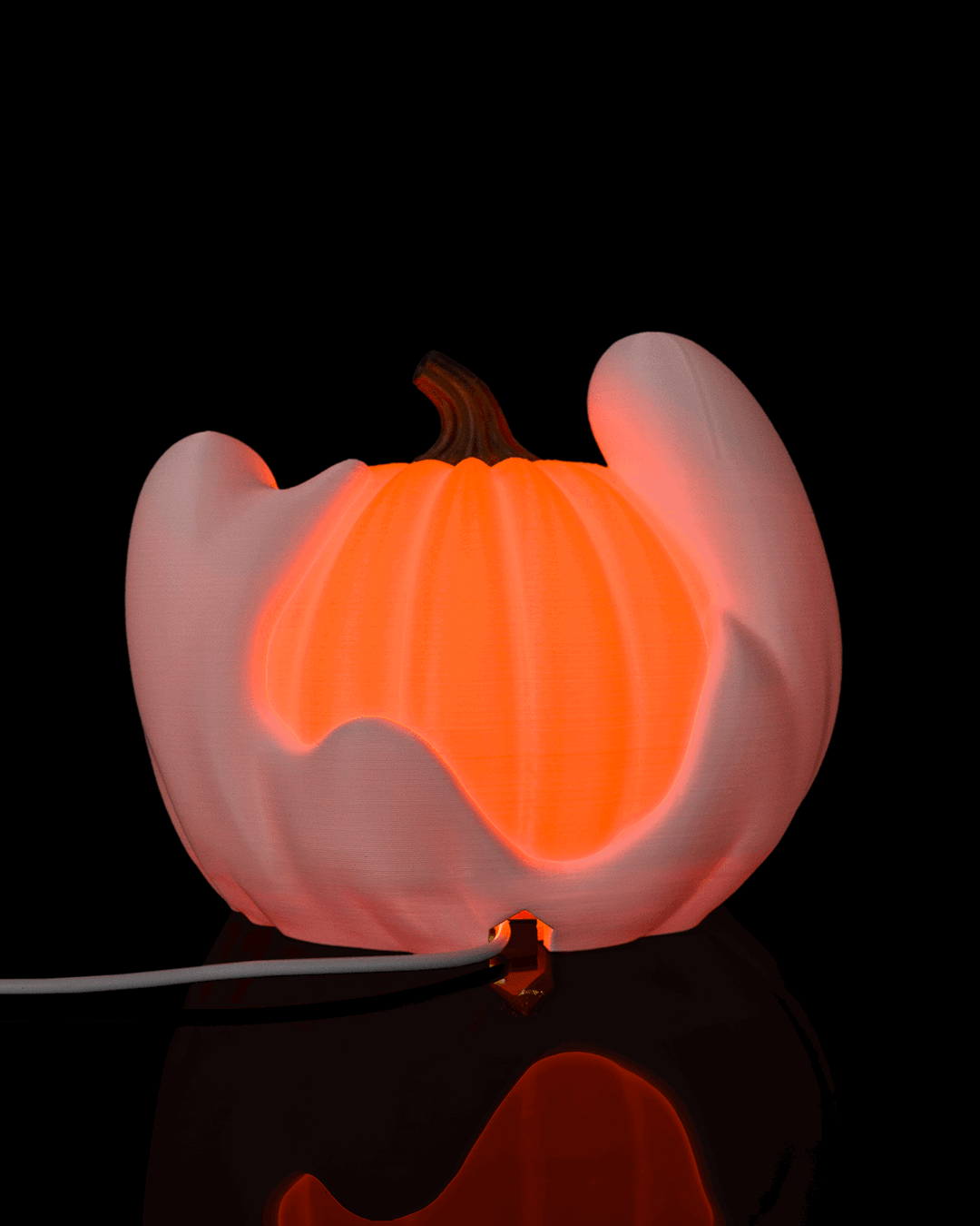 Lámpara Calabaza Fantasmal impresa en 3D para Halloween