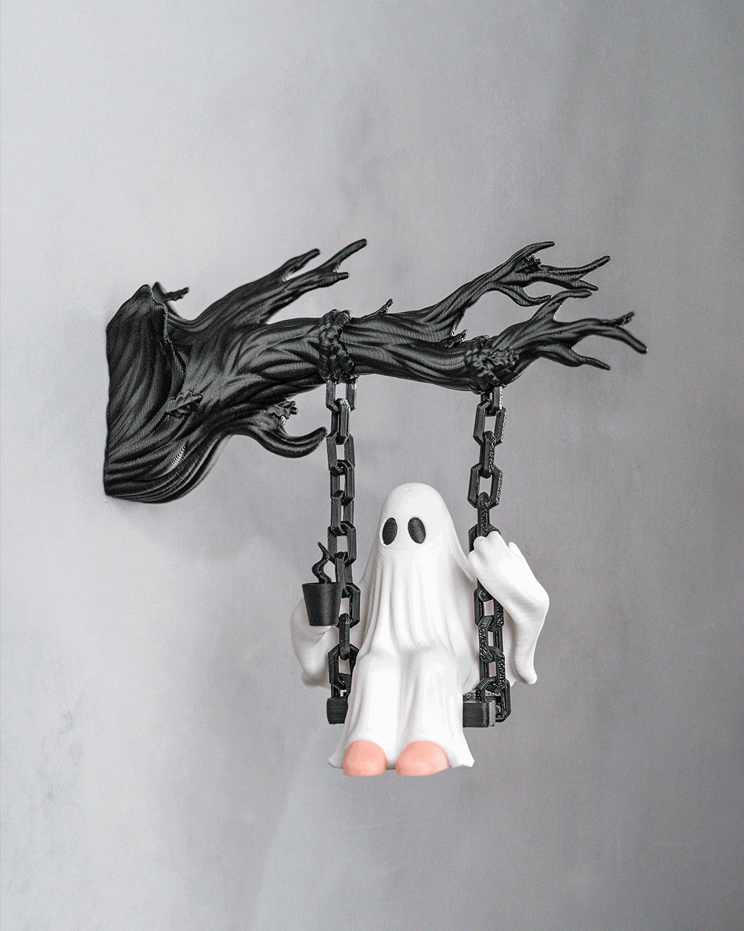 Fantasma en Columpio de Pared impreso en 3D para Halloween