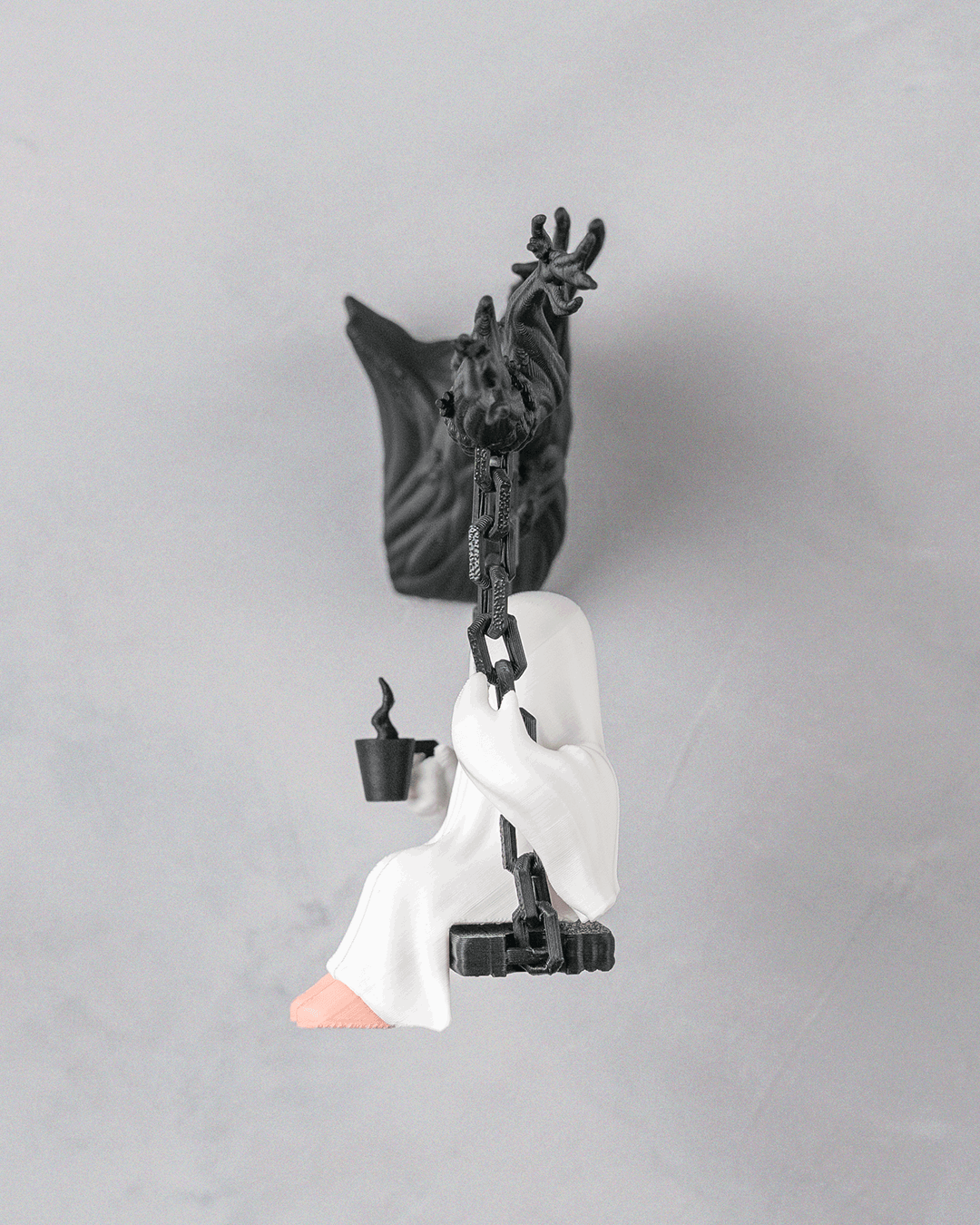 Fantasma en Columpio de Pared impreso en 3D para Halloween