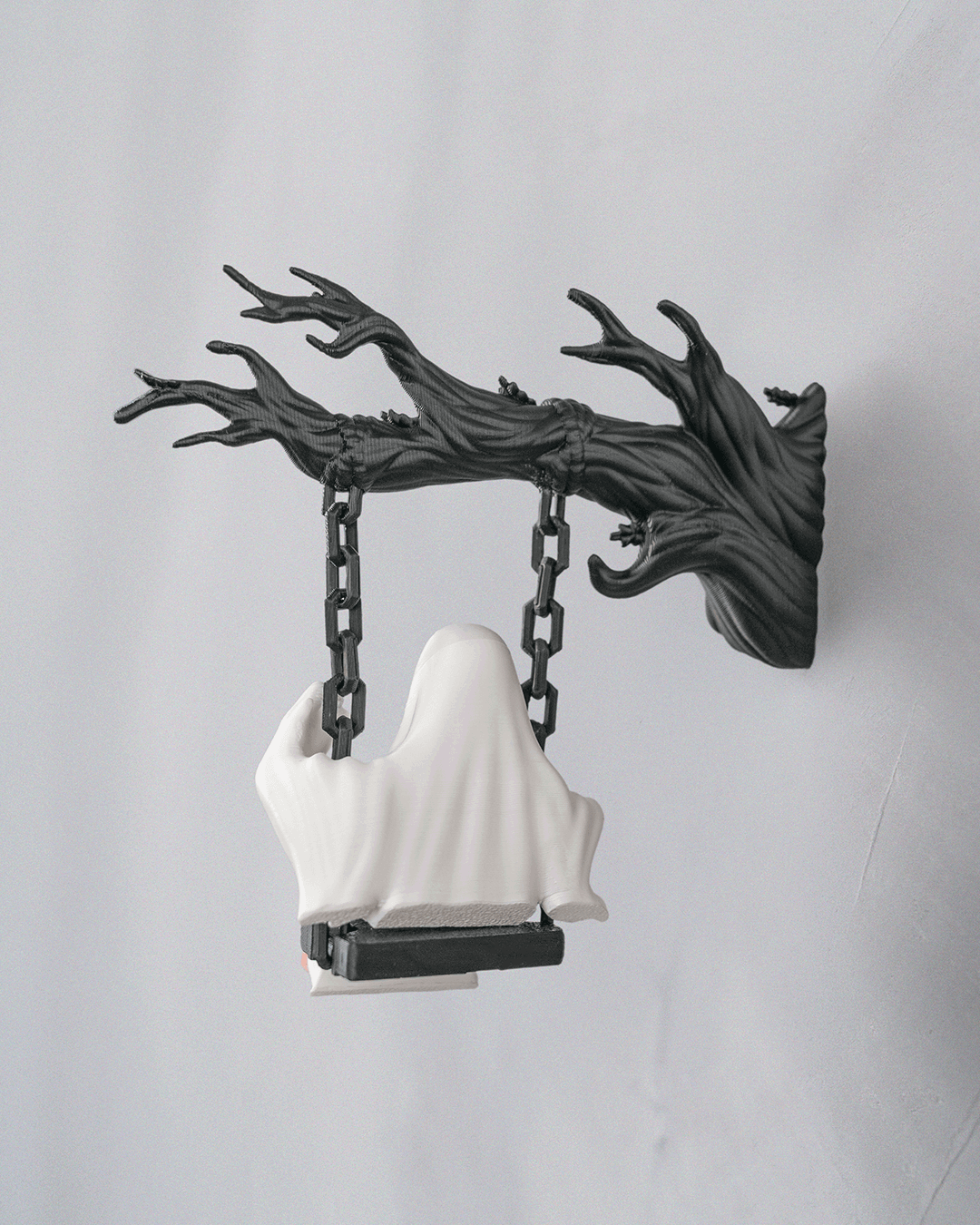Fantasma en Columpio de Pared impreso en 3D para Halloween