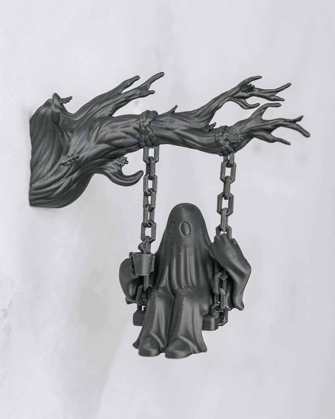 Fantasma en Columpio de Pared impreso en 3D para Halloween