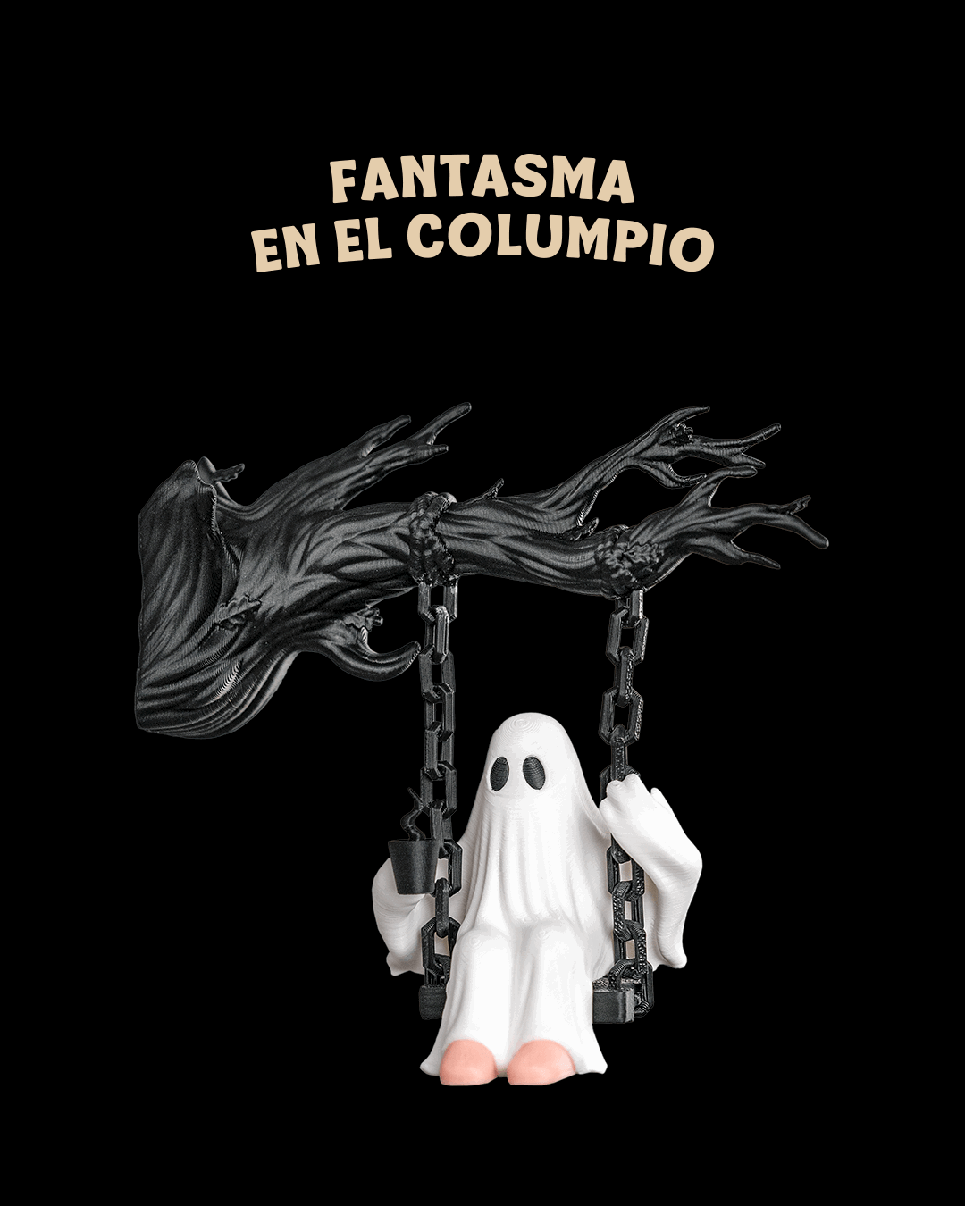 Fantasma en Columpio de Pared impreso en 3D para Halloween