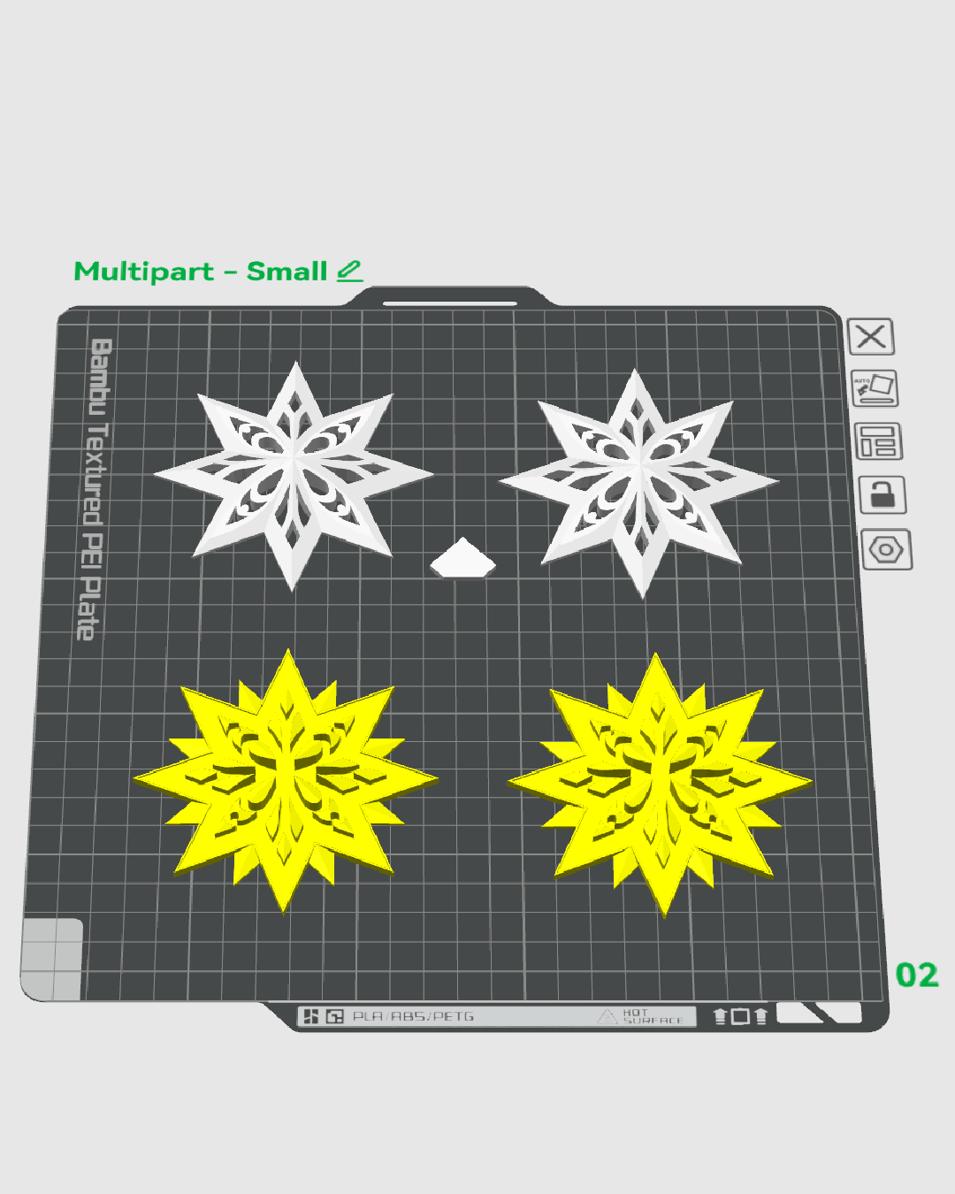 Estrella para punta de árbol impresa en 3D