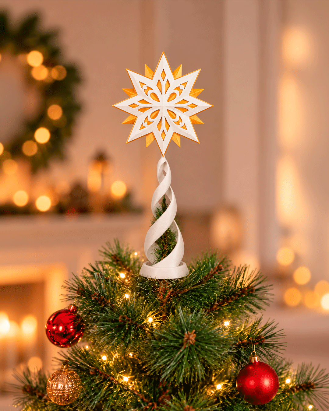 Estrella para punta de árbol impresa en 3D
