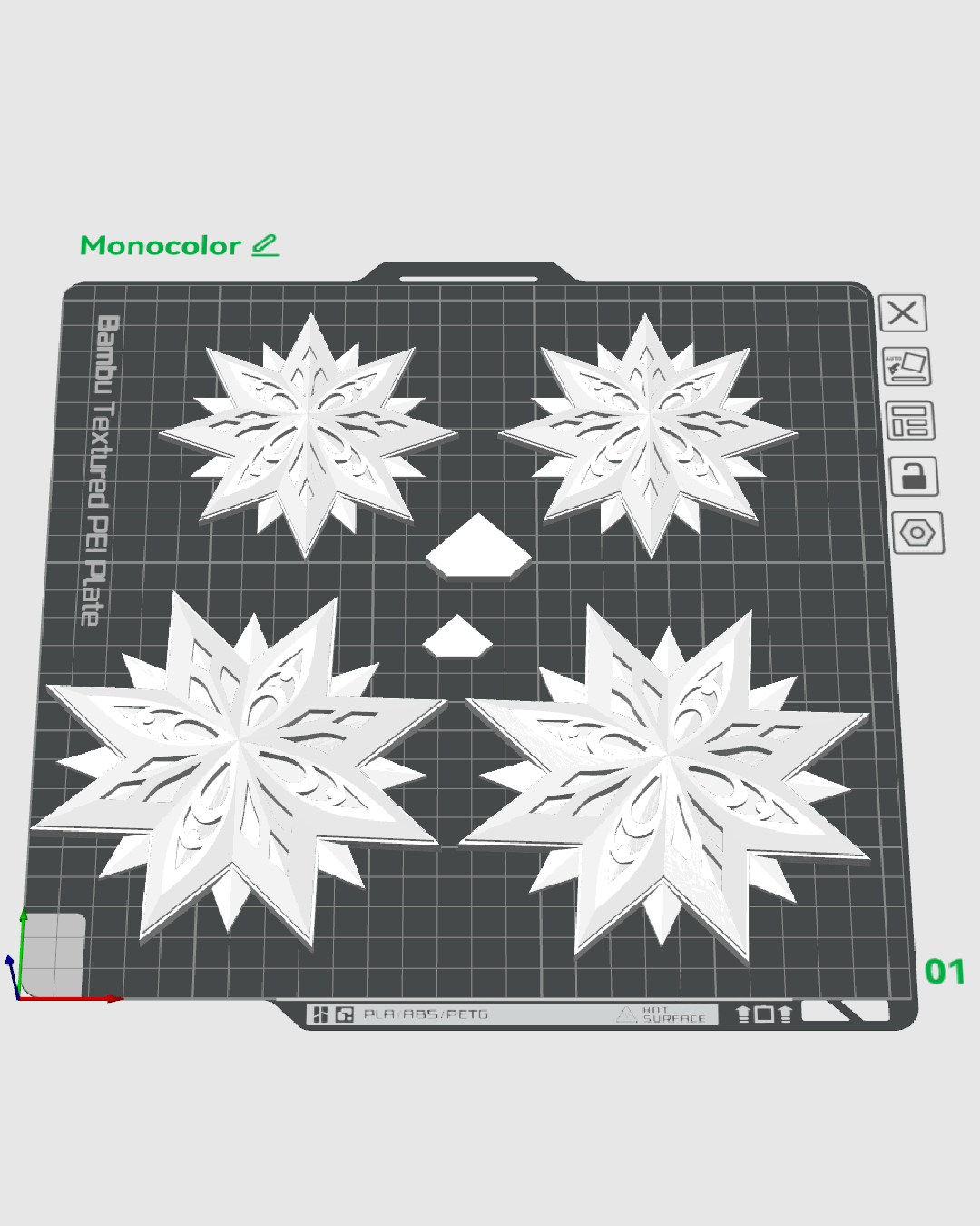 Estrella para punta de árbol impresa en 3D