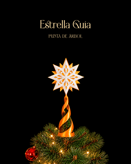 Estrella para punta de árbol impresa en 3D