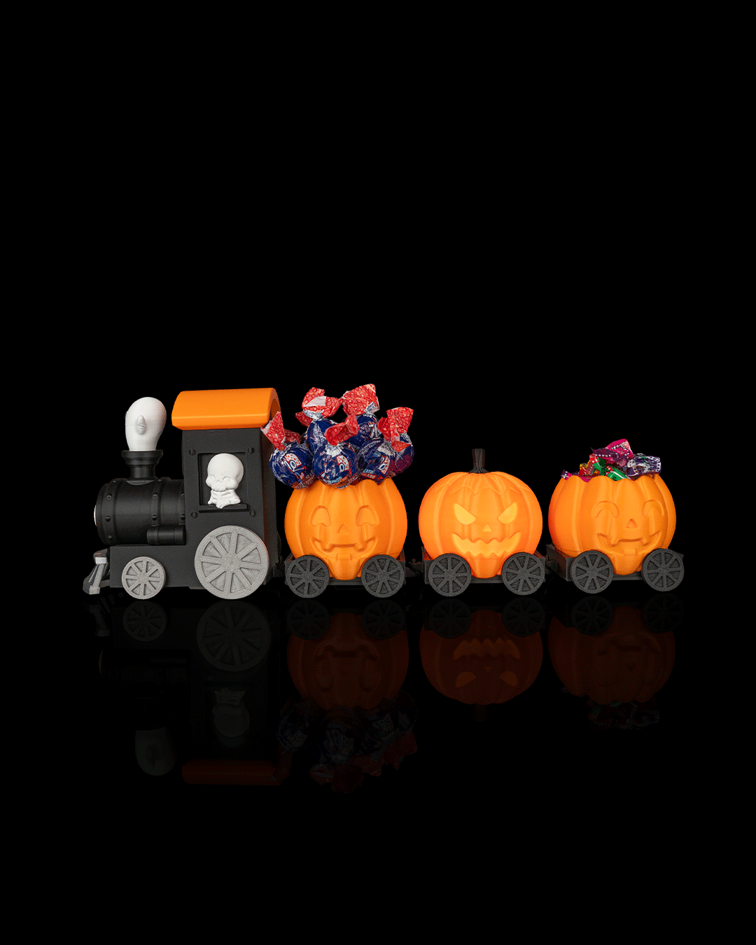 Tren de Calabazas Encantado impreso en 3D para Halloween