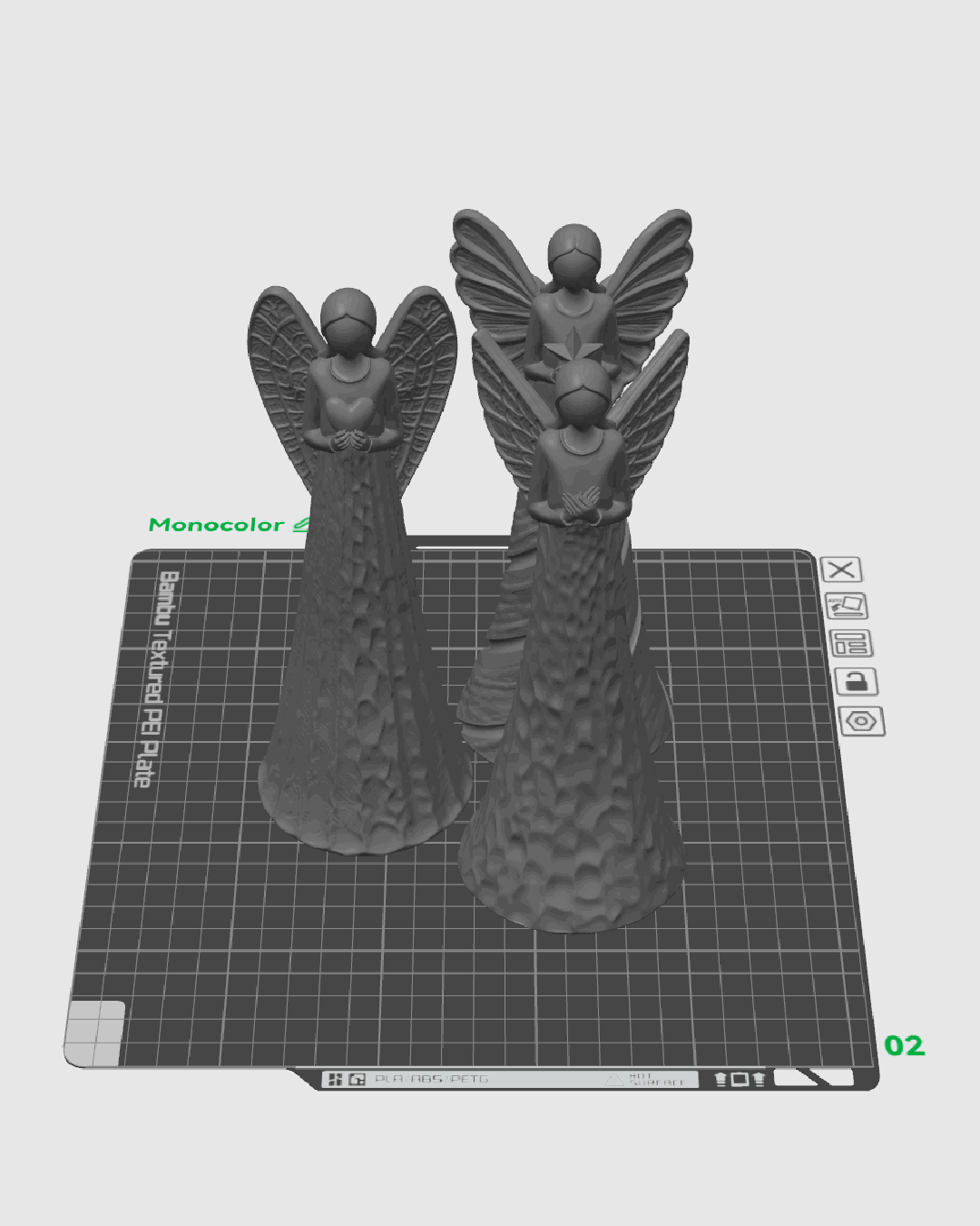Figuras Trío de Ángeles impresas en 3D