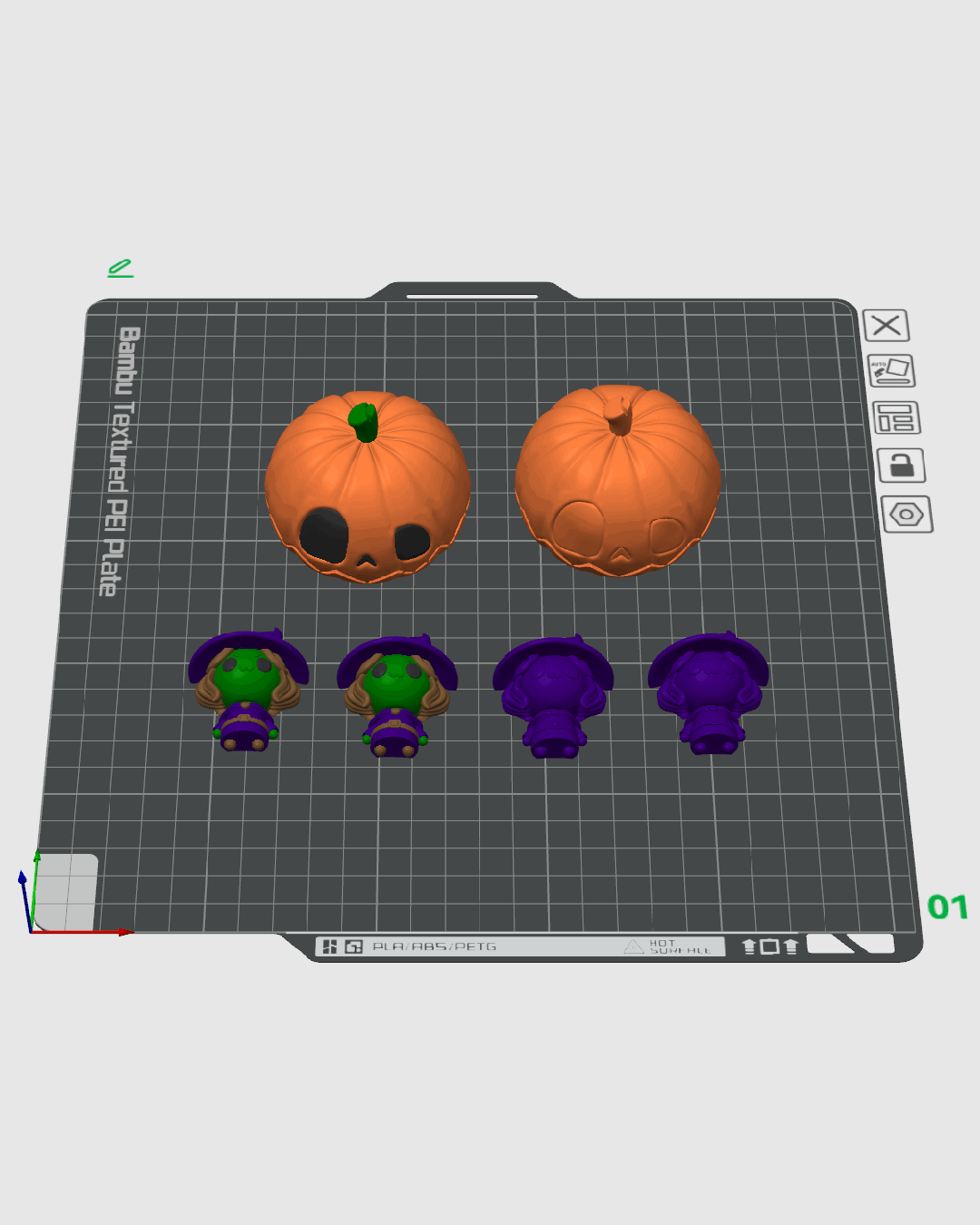 Calabaza Sorpresa Brujita articulada impresa en 3D