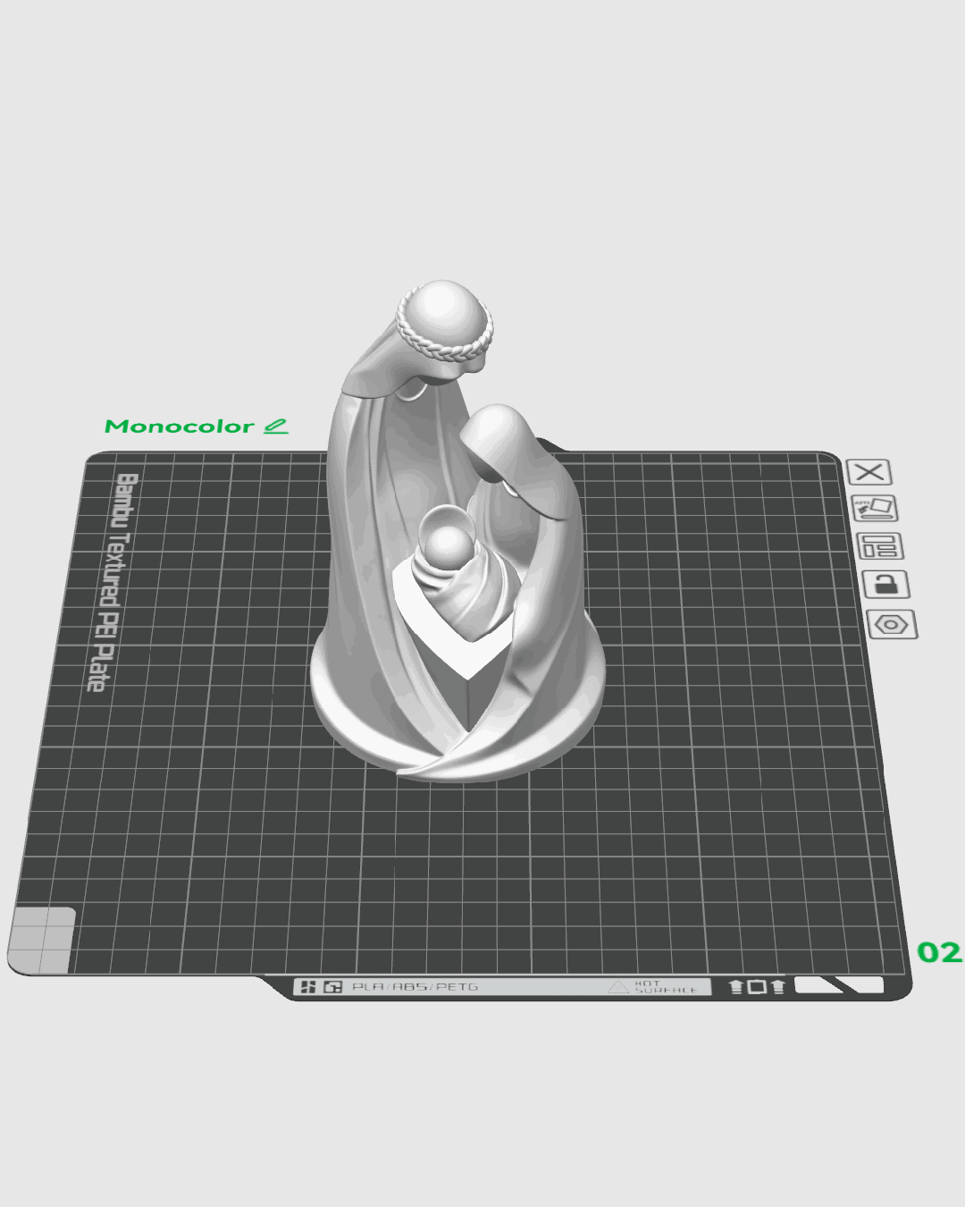 Figura Sagrada Familia impresa en 3D