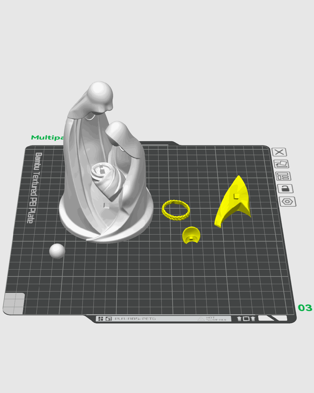 Figura Sagrada Familia impresa en 3D