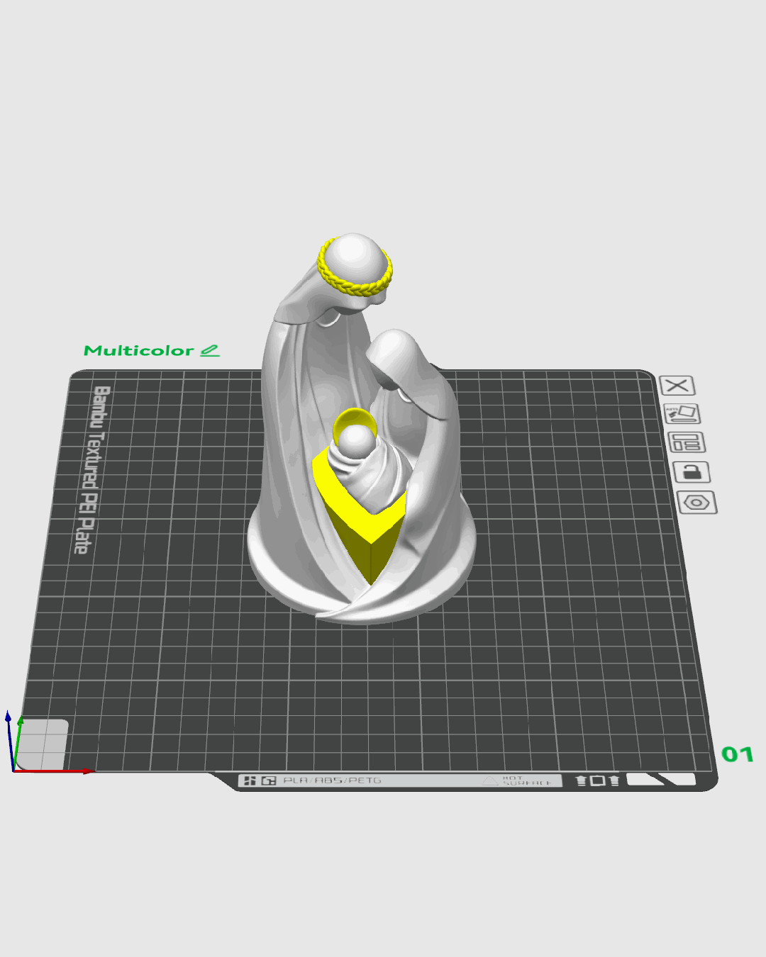 Figura Sagrada Familia impresa en 3D
