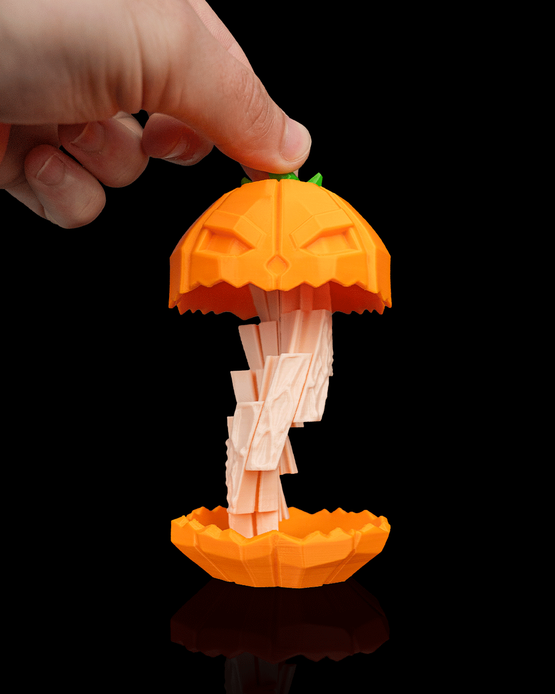 Calabaza Giratoria Fidget impresa en 3D para Halloween