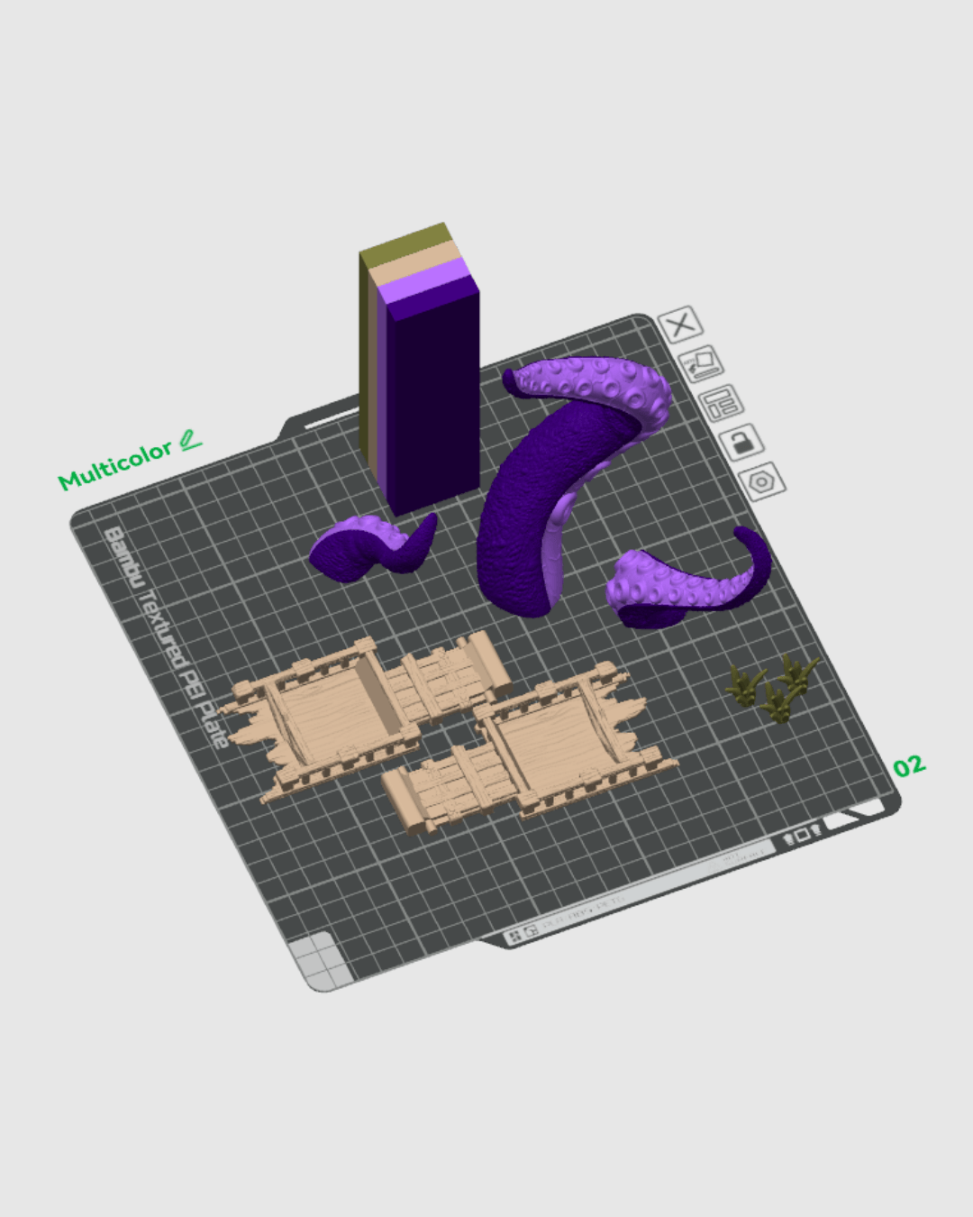 Torre de Dados Garra del Kraken impresa en 3D - foto 11