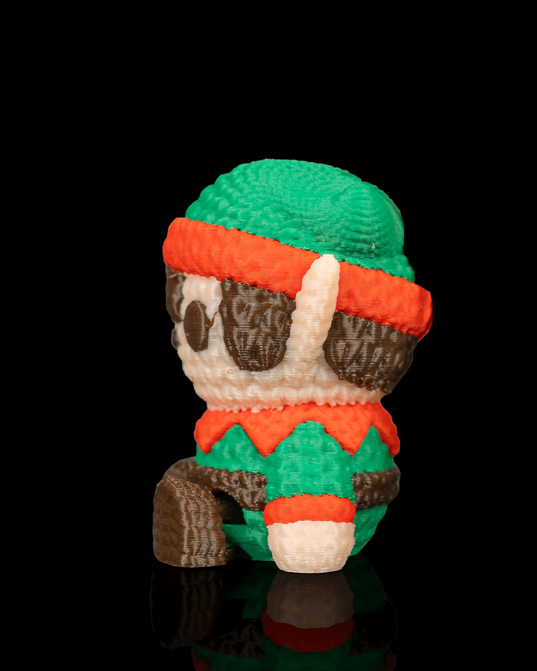 Minifigura duende navideño articulado impreso en 3D
