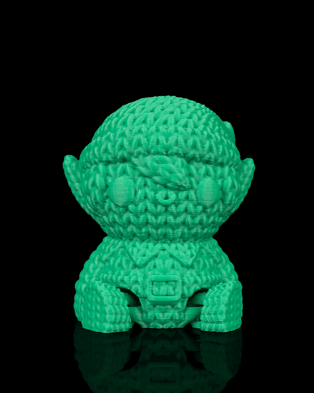 Minifigura duende navideño articulado impreso en 3D