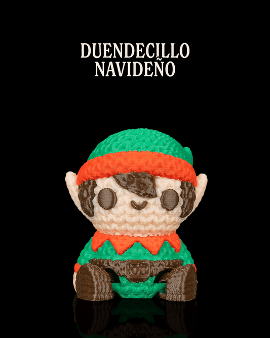 Minifigura duende navideño articulado impreso en 3D