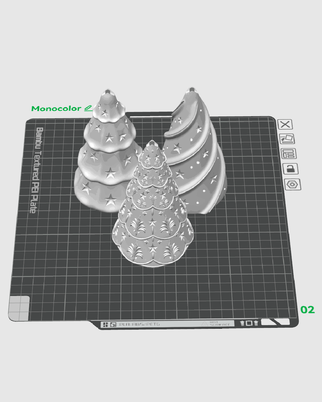 Árbol de Navidad luminoso impreso en 3D