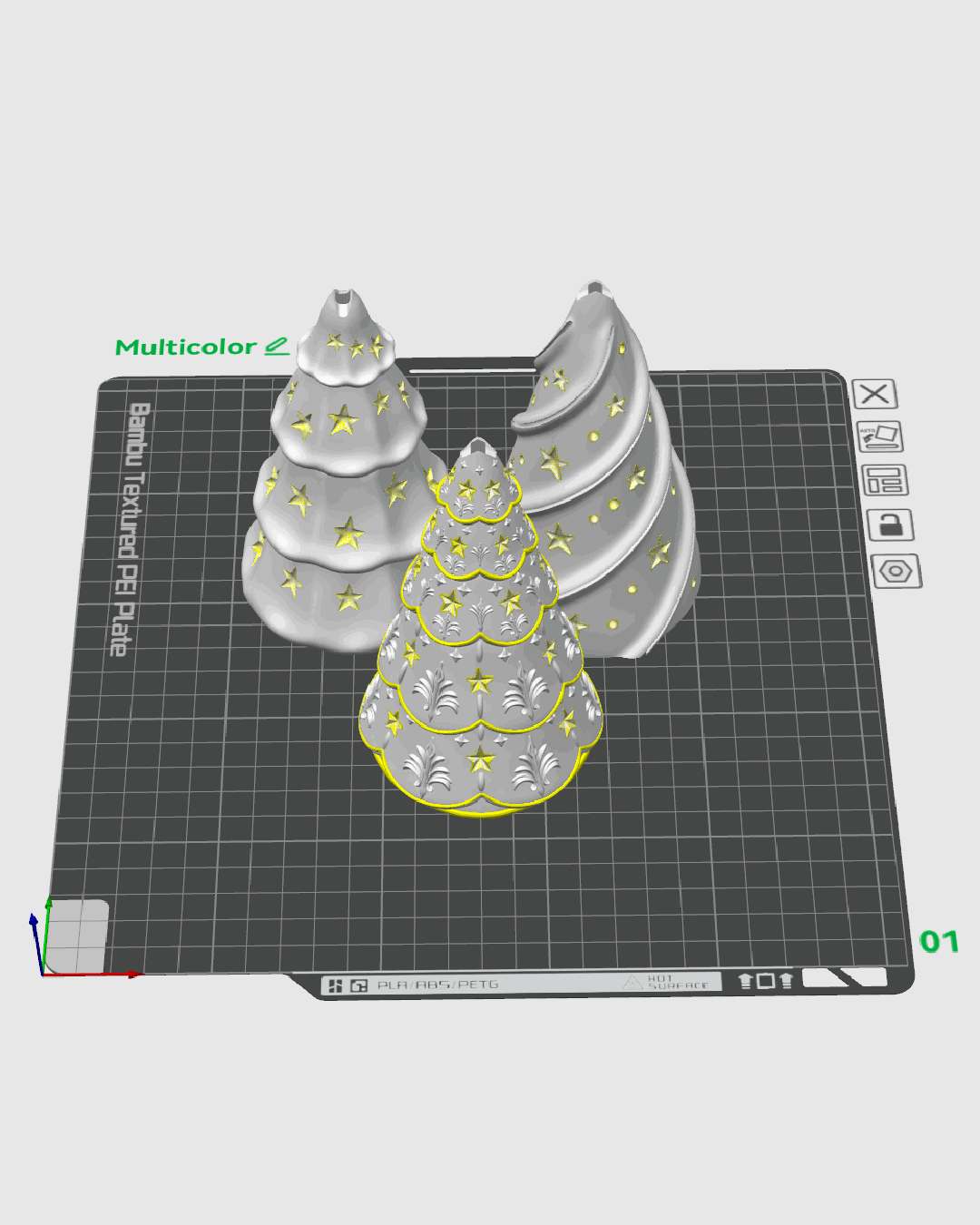 Árbol de Navidad luminoso impreso en 3D