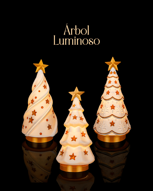 Árbol de Navidad luminoso impreso en 3D