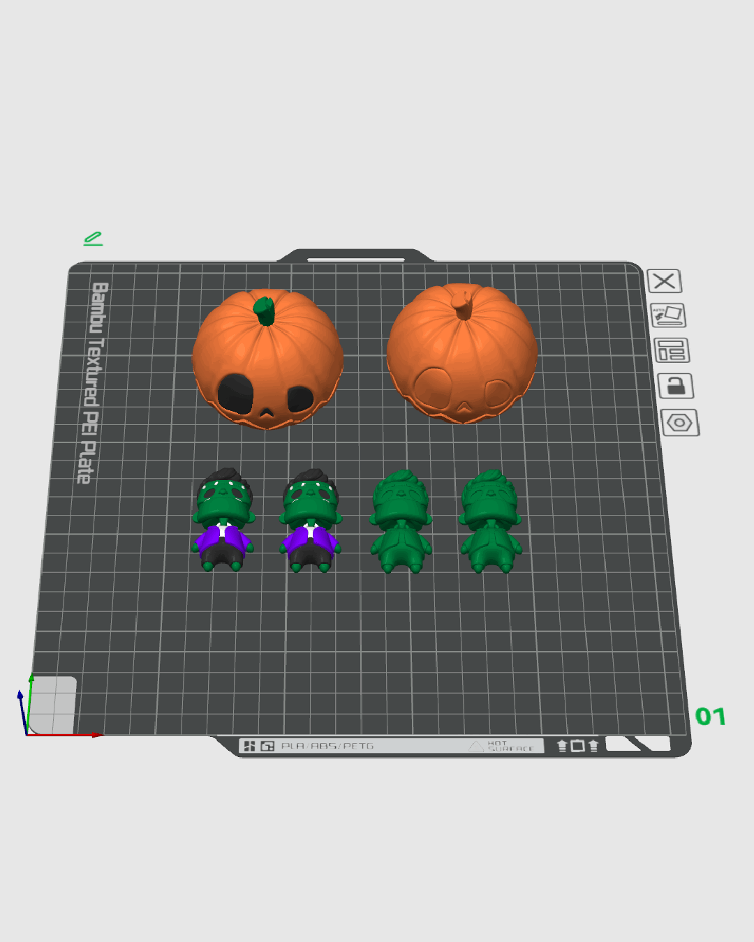 Calabaza Sorpresa Monstruo articulada impresa en 3D